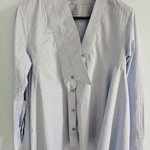 Palmer//Harding Quiet Luxury Striped Button-Up Shirt‎ Size 10